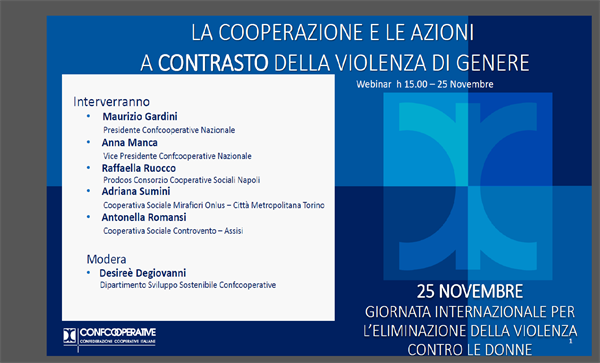 25 novembre GIORNATA MONDIALE PER L&rsquo;ELIMINAZIONE DELLA VIOLENZA SULLE DONNE
